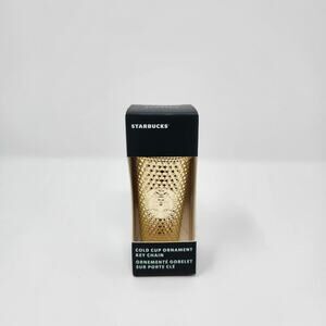 Starbucks Gold Studded Keychain Ornament